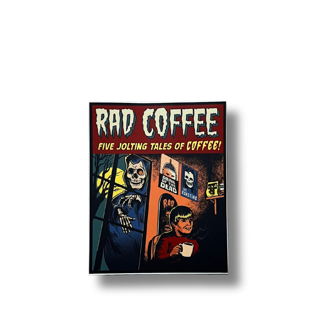 Creepshow-Inspired Sticker – Five Jolting Tales Of Rad Coffee