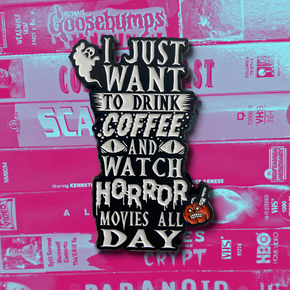 Horror Movies All Day Lapel Pin