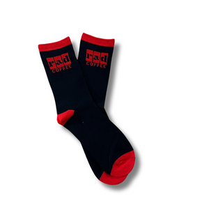 Black and Red Rad Bar Socks