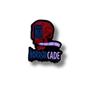 Horrorcade Sticker – Maroon & Blue