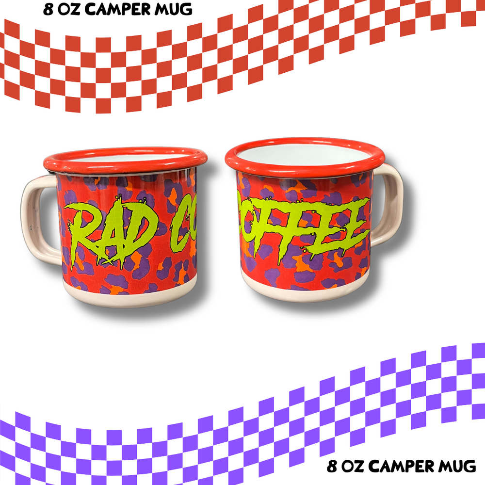 8oz Camper Mug – Neon Leopard Print