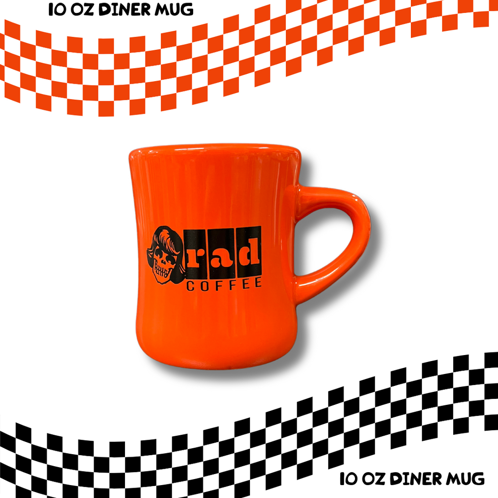 10oz Diner Mug – Orange Rad Bar Logo