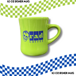 10oz Diner Mug – Lime Green Rad Bar Logo