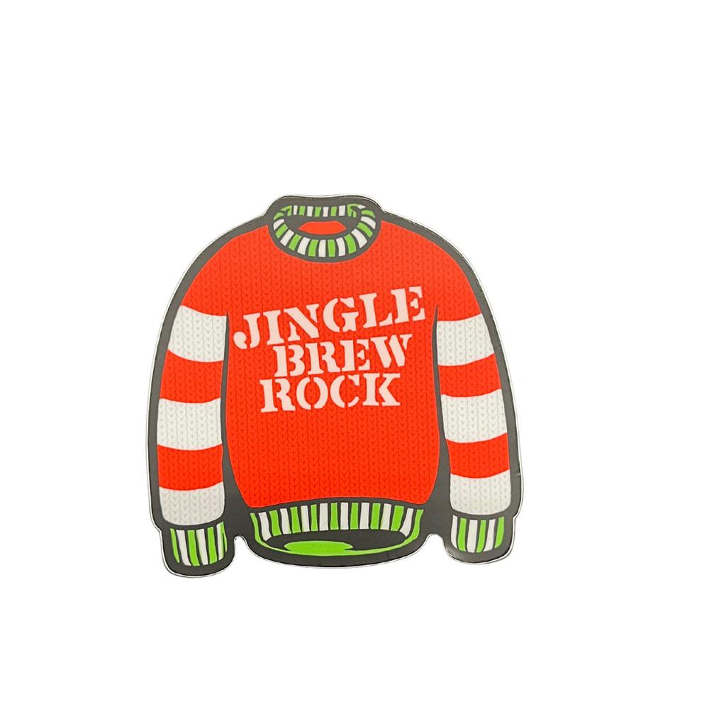 "Jingle Brew Rock" Punk Sweater Sticker