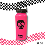 32oz Hot Pink Radflask – Skeleton Design