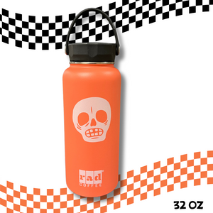 32oz Orange Radflask – Skeleton Design