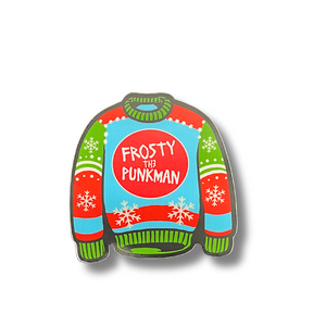 "Frosty the Punkman" Punk Sweater Sticker