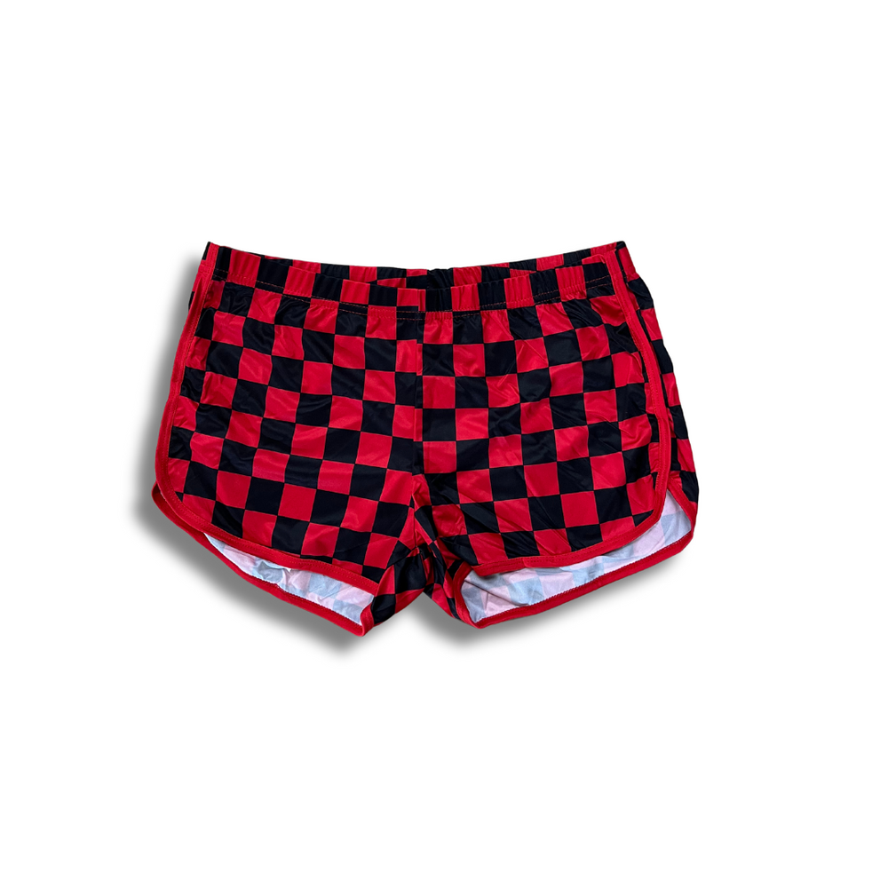 Rad Checkered Shorts – Black/Red