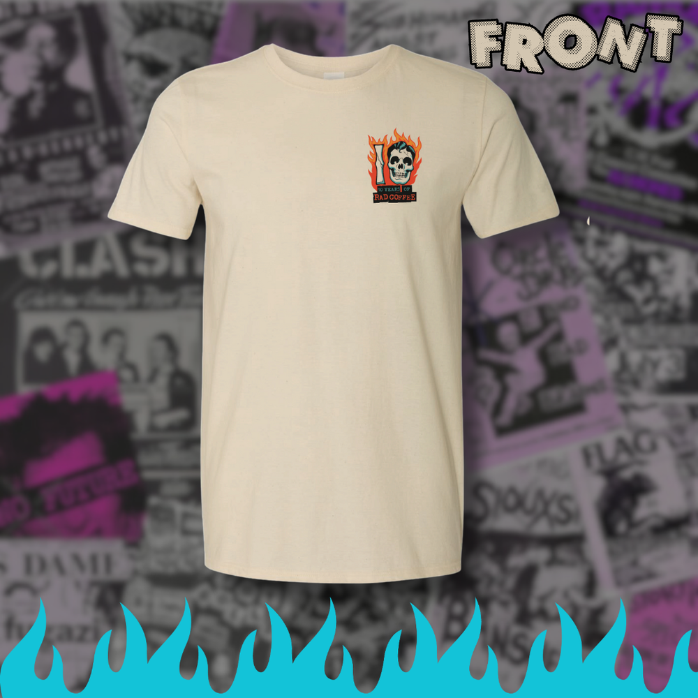 Rad Coffee “Decade of Caffeine” Tee – 10 Year Anniversary Edition