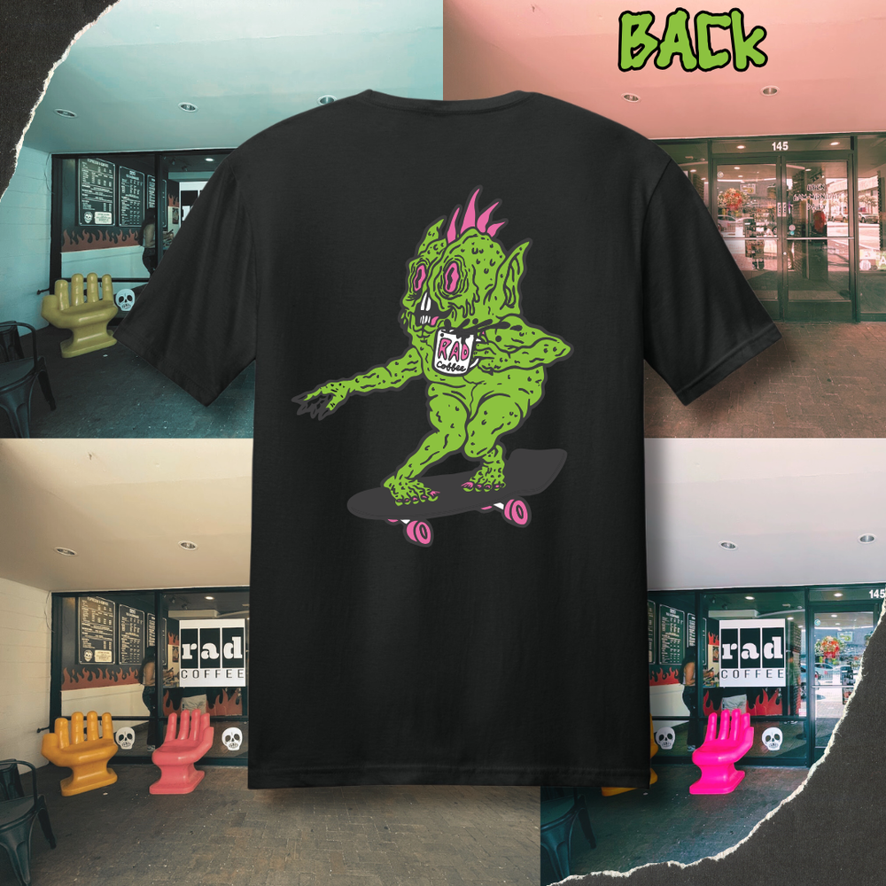 Rad Coffee SK8 Monster Tee – 5 Year Covina Anniversary Edition