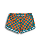 Rad Checkered Shorts – Teal/Orange