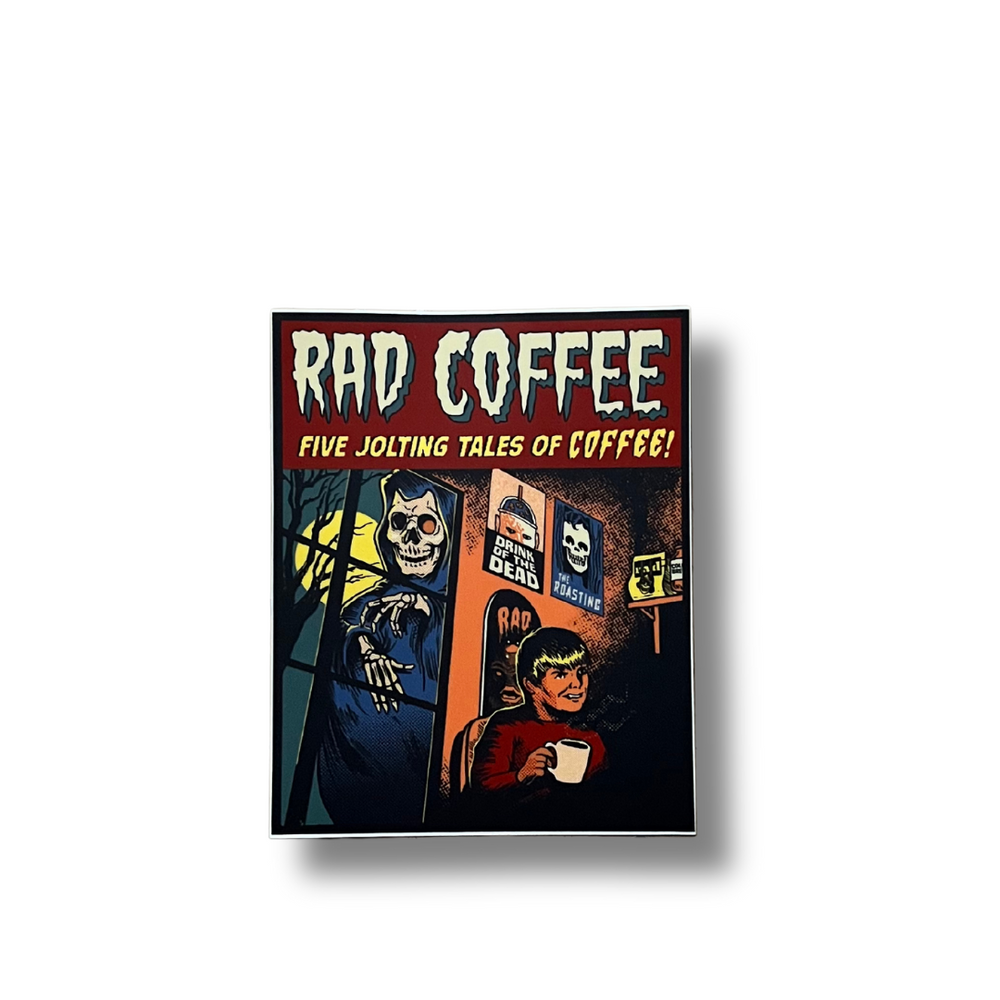 Creepshow-Inspired Sticker – Five Jolting Tales of Rad Coffee