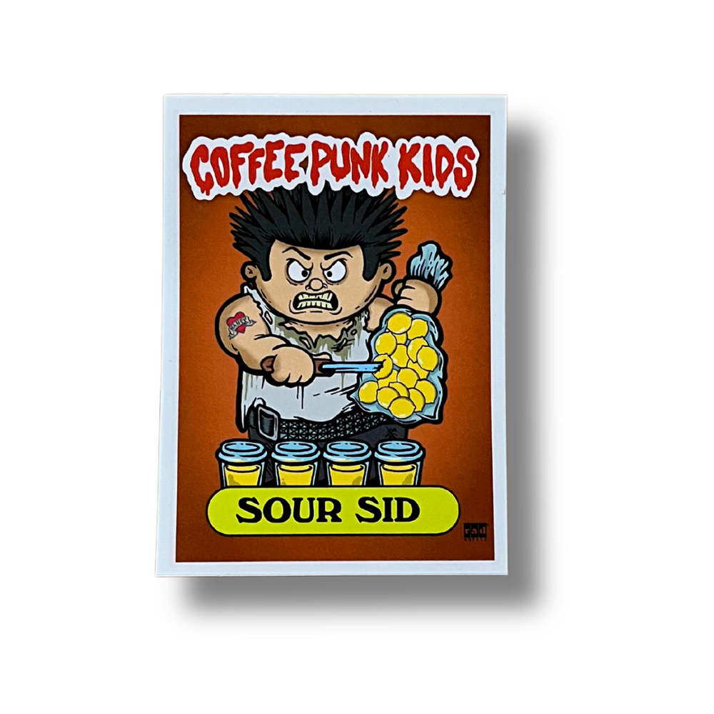 Coffee Punk Kids Sticker – Sour Sid