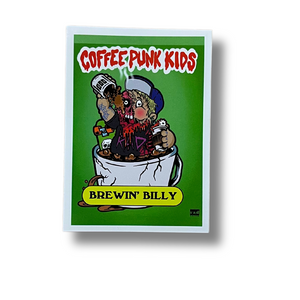 Coffee Punk Kids Sticker – Brewin’ Billy