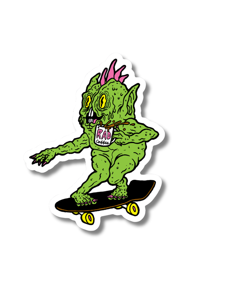 SK8 Monster Sticker – Rad Coffee