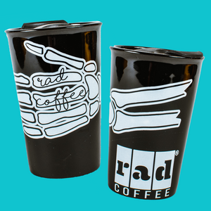 
            
                Load image into Gallery viewer, Rad Coffee - Skelehands Ceramic Tumbler
            
        