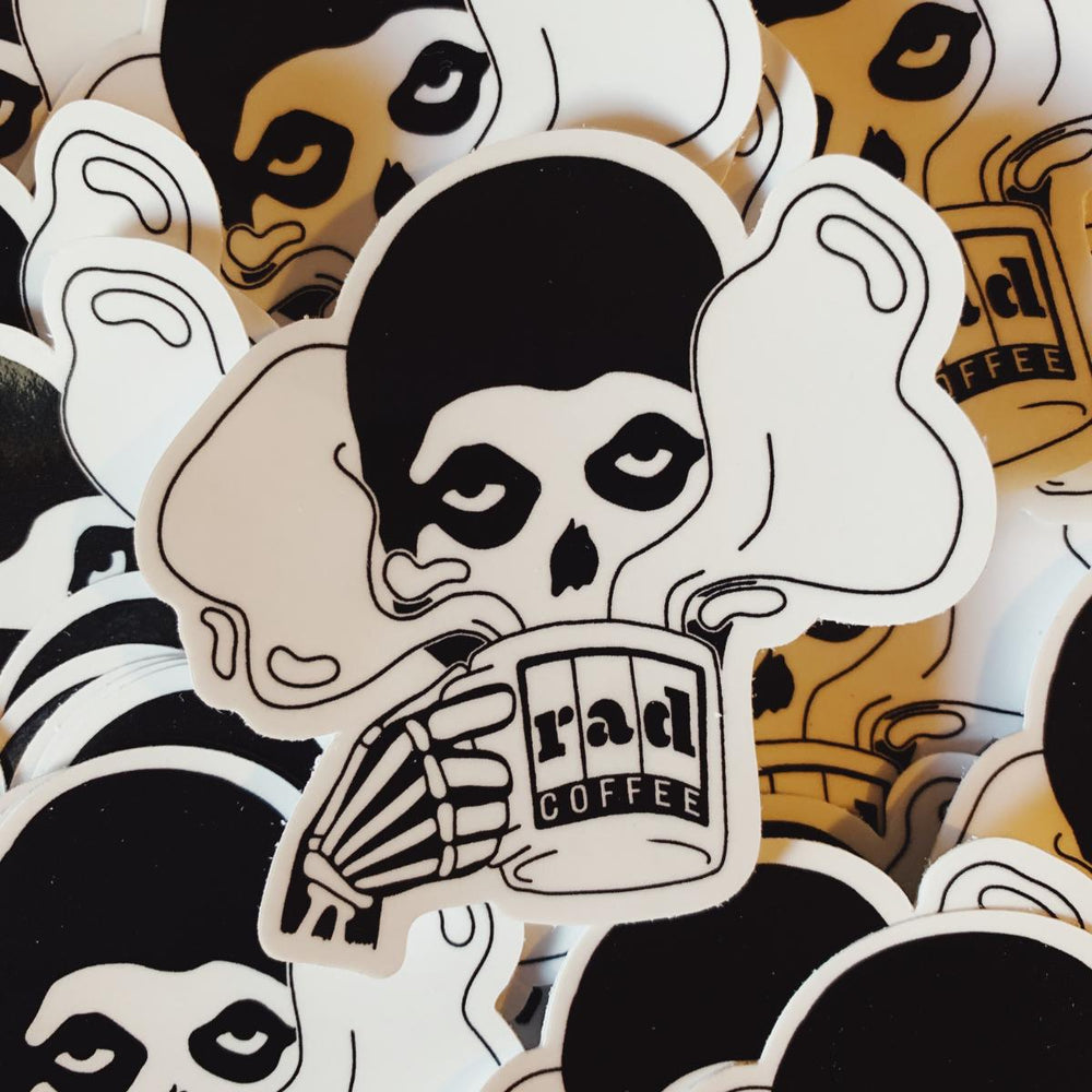 
            
                Load image into Gallery viewer, Rad Coffee - Sticker - Caffiend Skull
            
        