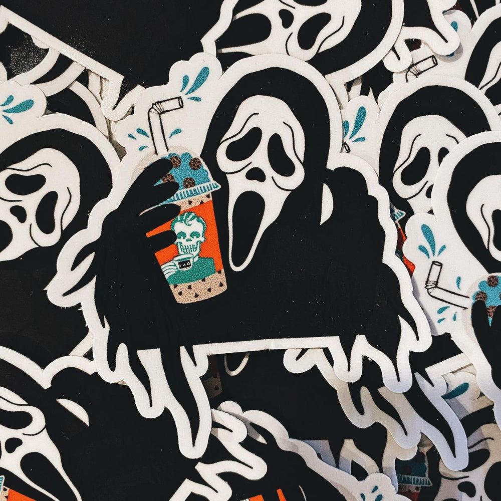 
            
                Load image into Gallery viewer, Rad Coffee - Sticker - Ghostface
            
        